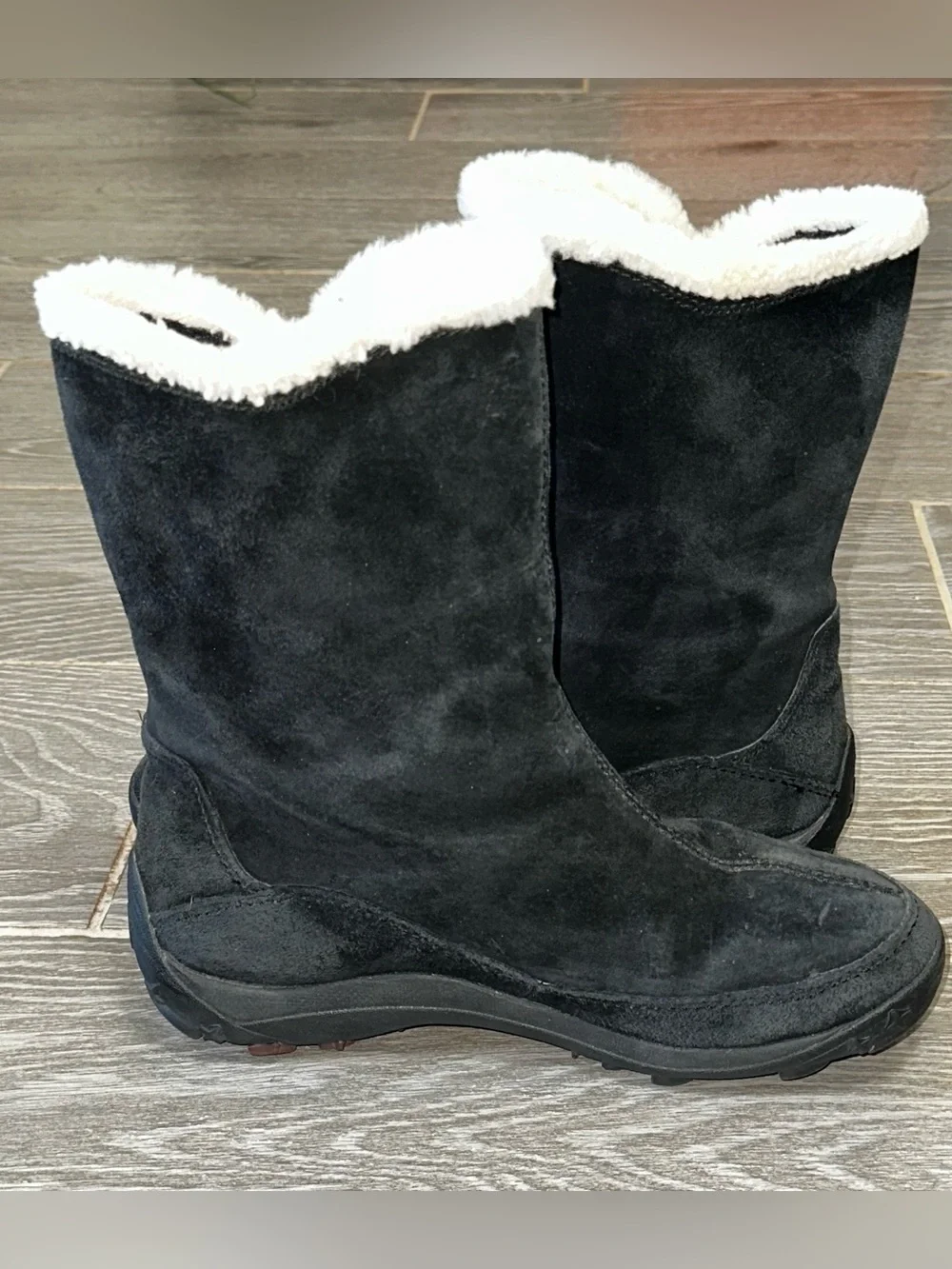 Merrell Yarra Apres Women’s 8.5 Waterproof Black Suede Boots Polartec Insulated